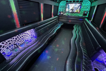 Deerfield Beach Limo Bus Interior
