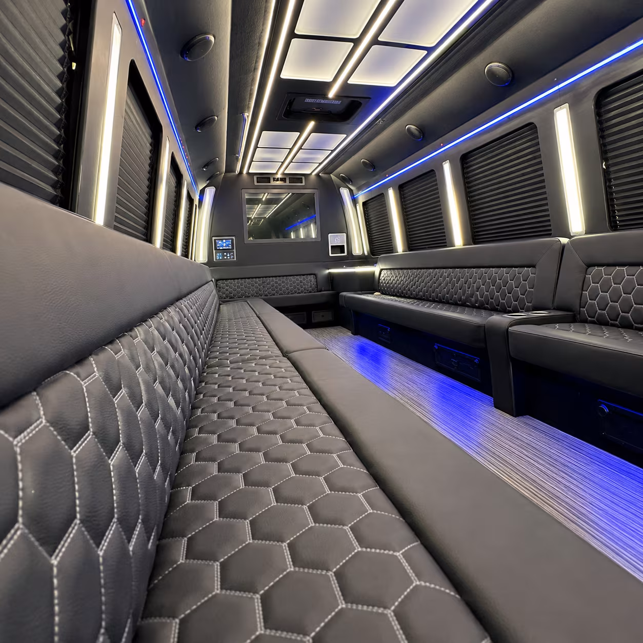deerfield beach party bus rental interior
